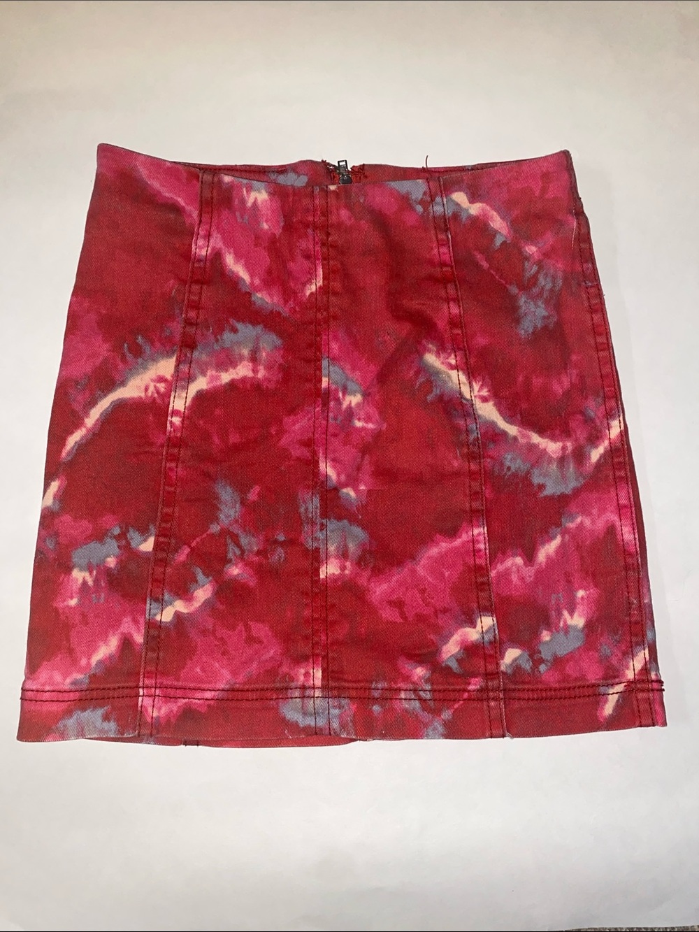 Free People Pink Tie-Dye Mini Skirt